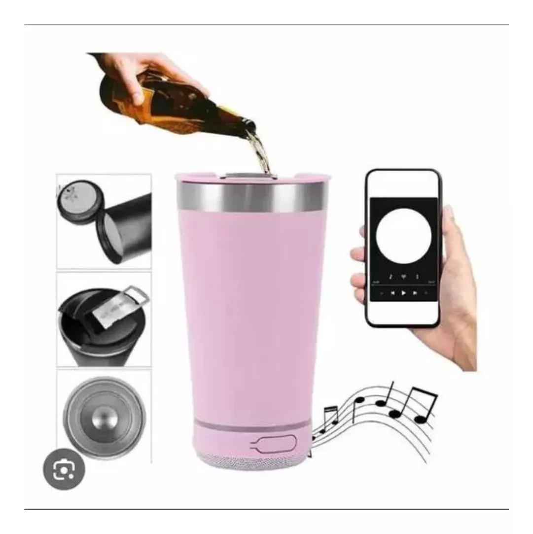 VASO TÉRMICO BEDIDAS PORTÁTIL PARLANTE - Imagen 2