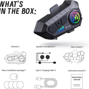 Auricular para casco Bluetooth IPX6 V10