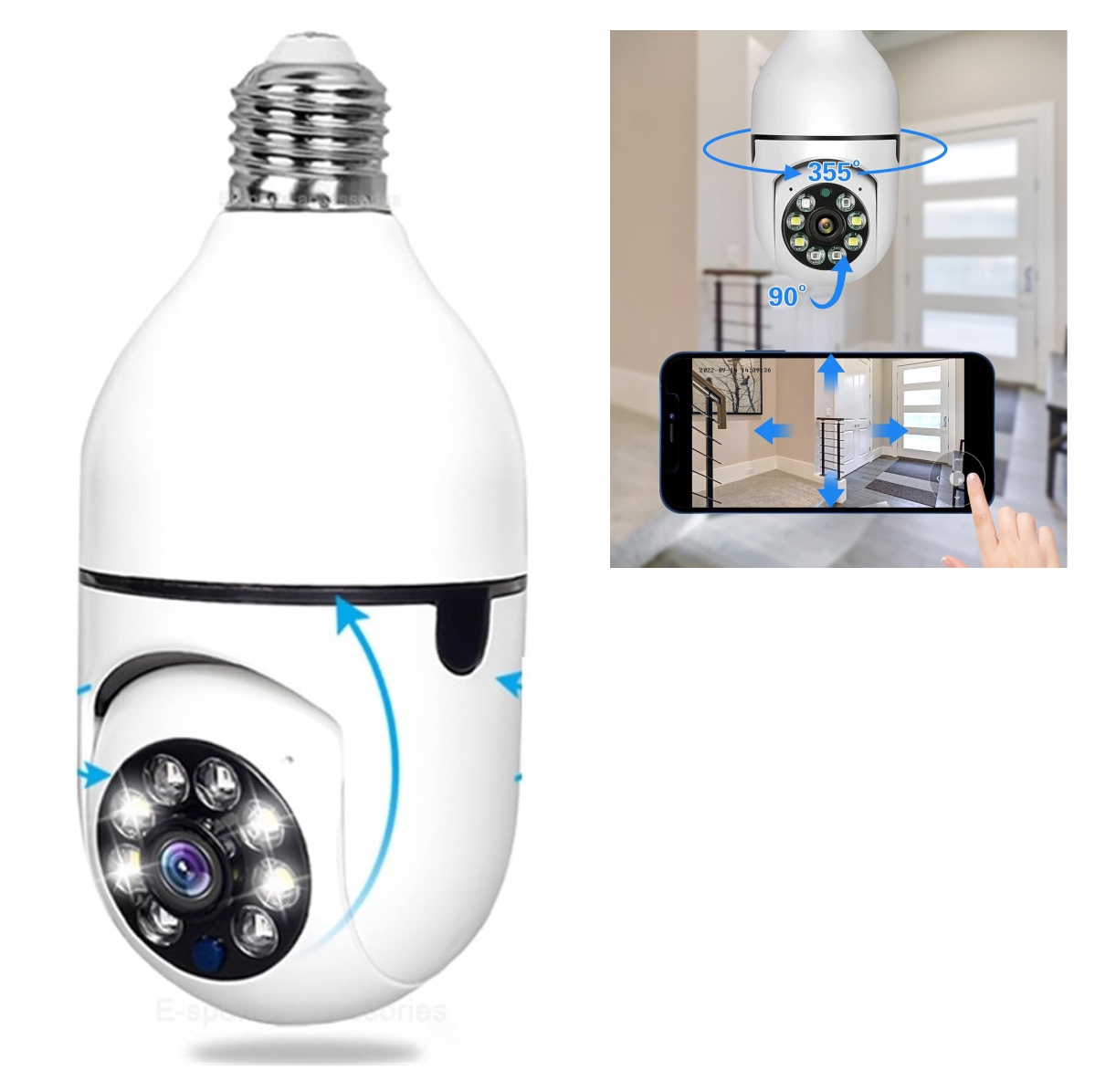 Camara bombillo de seguridad 360° girato - Imagen 2