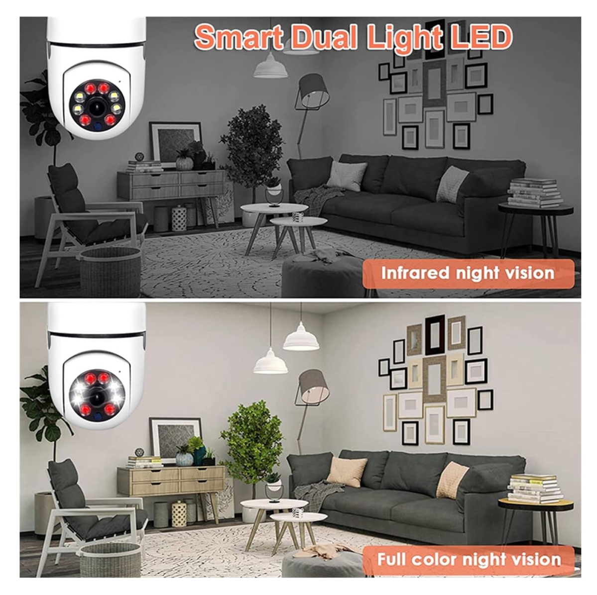 Camara bombillo de seguridad 360° girato - Imagen 4