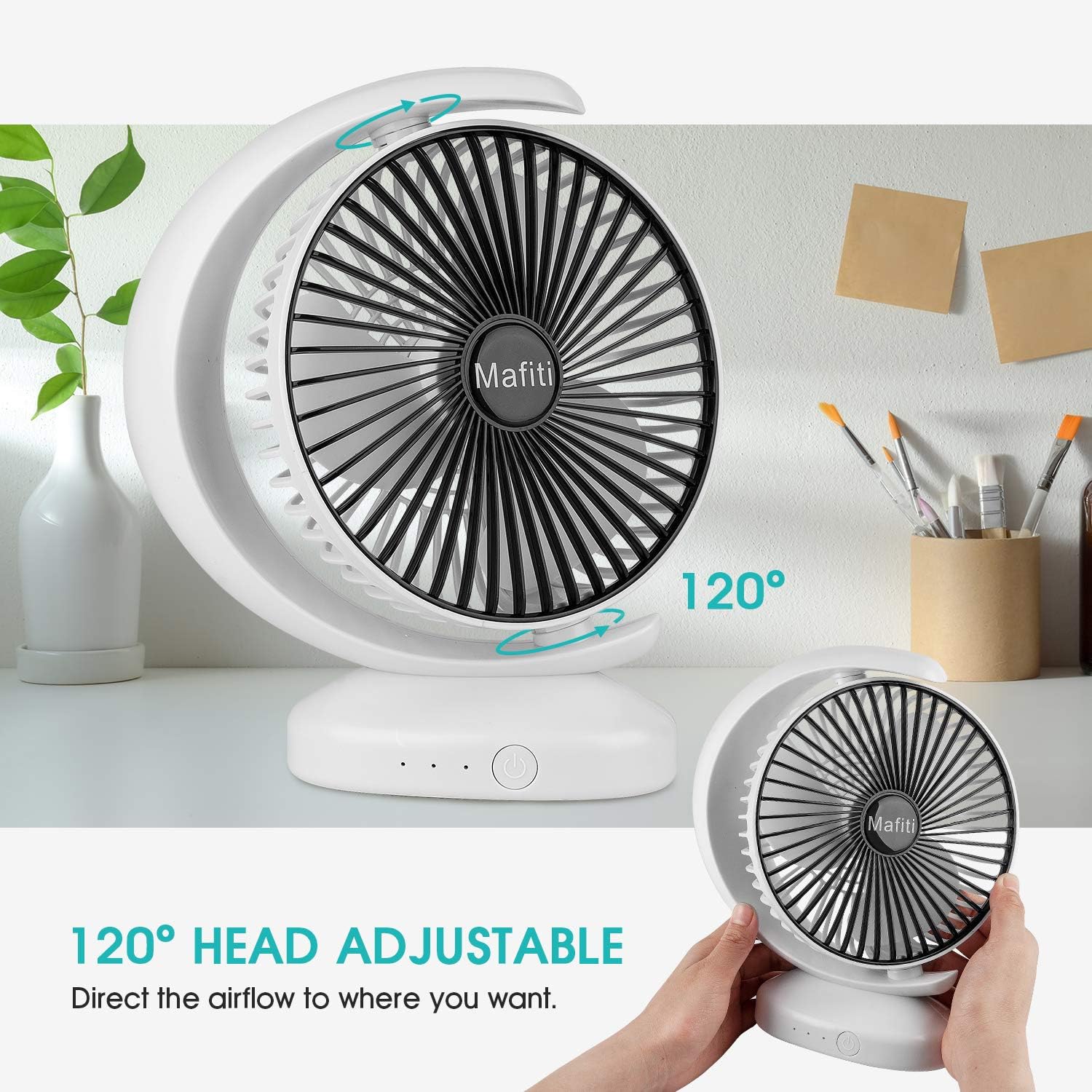 Ventilador Recargable En Forma De Luna - Imagen 4